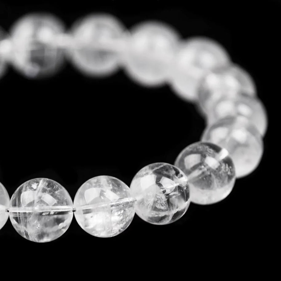 White Phantom Quartz Bracelet | Clarity& Spiritual Awakening（8-12mm） - MOONQUIET