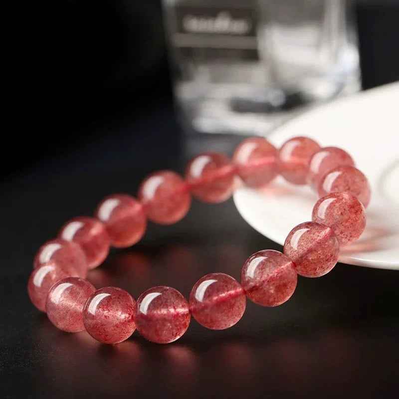 Romantic Energy Crystal | Strawberry Quartz for Love & Connection (8-10mm)