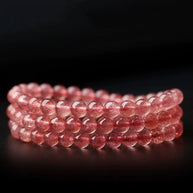 Romantic Energy Crystal | Strawberry Quartz for Love & Connection (8-10mm) - MOONQUIET