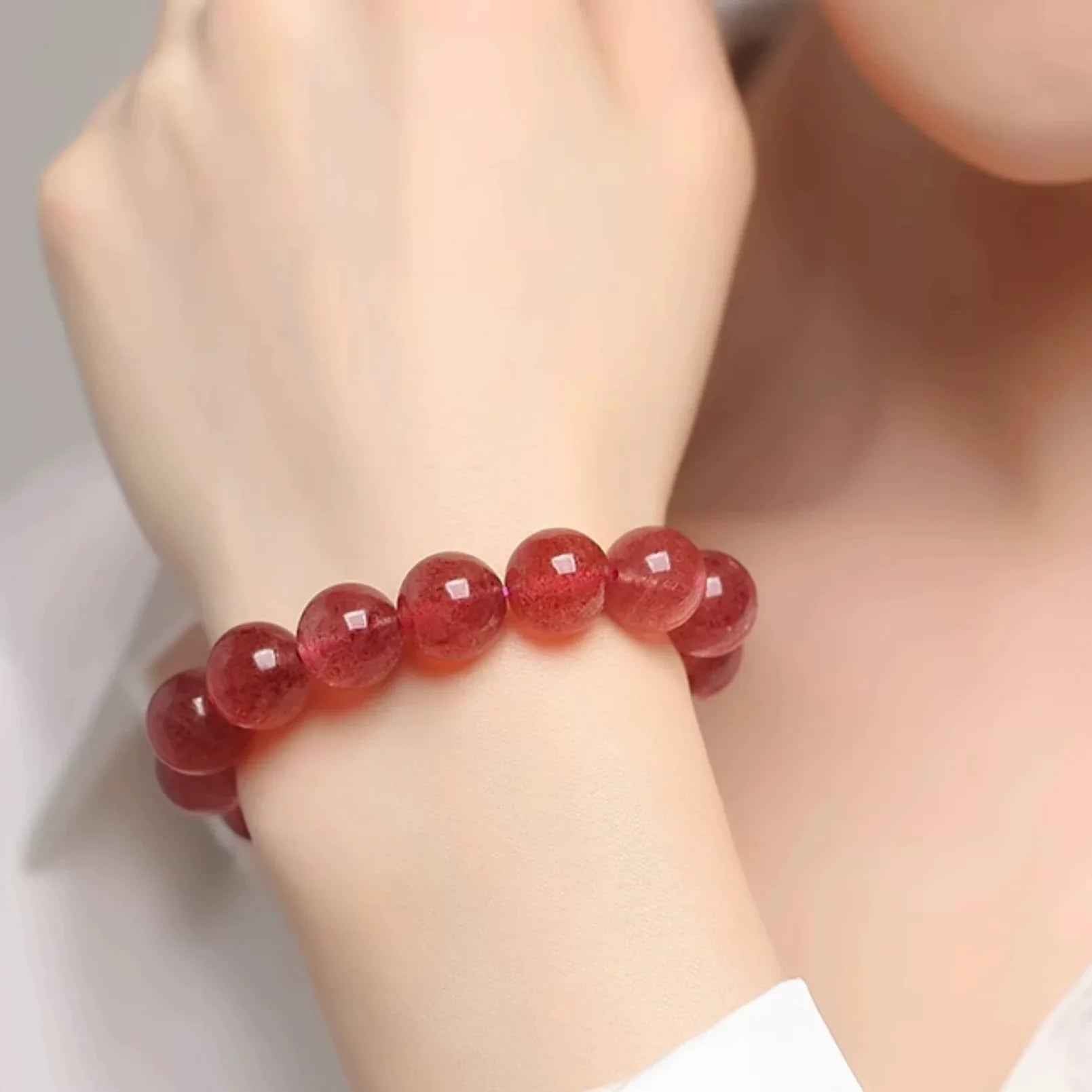 Romantic Energy Crystal | Strawberry Quartz for Love & Connection (8-10mm)