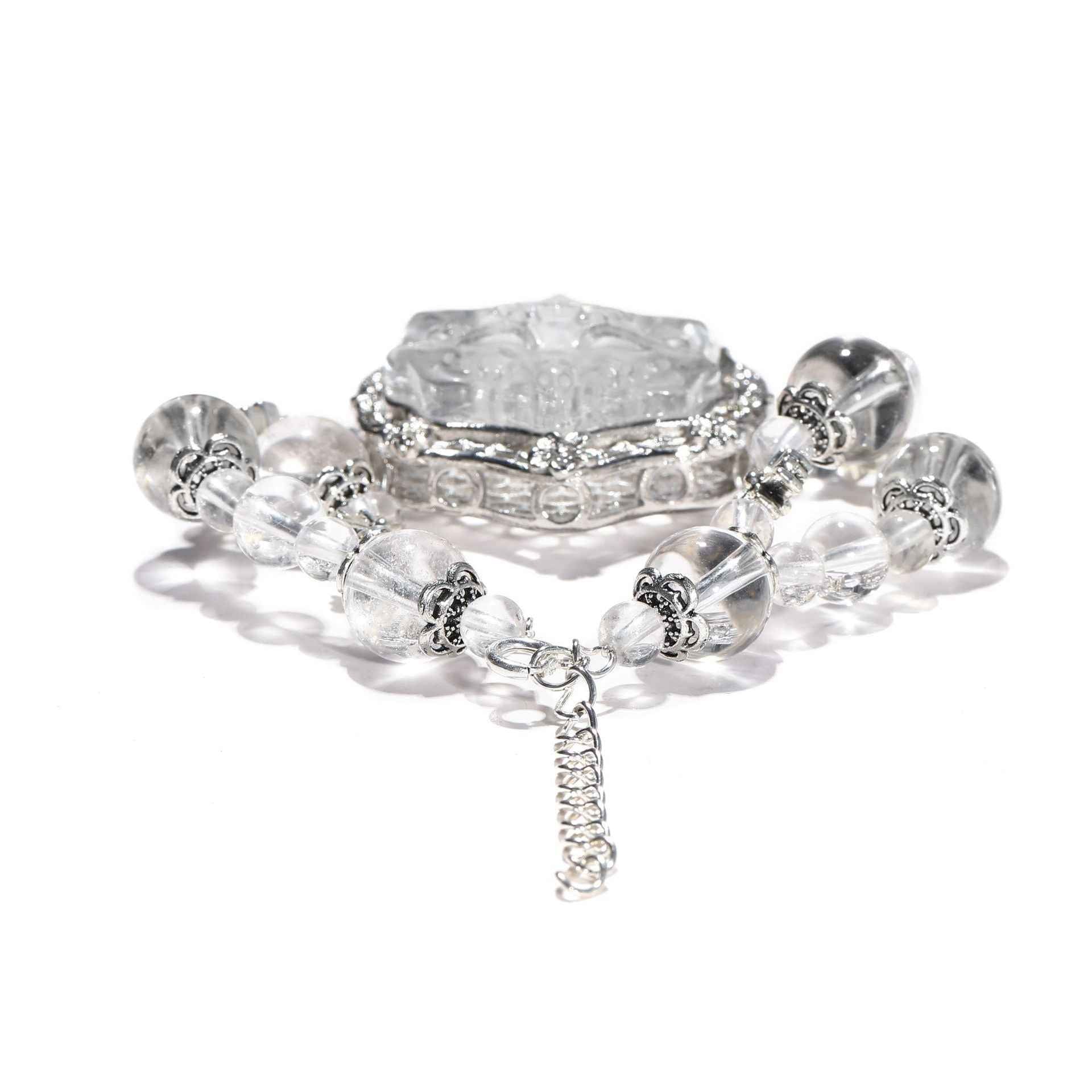 Fox of Clarity ｜ Clear Quartz Protection Bracelet（8-12mm）