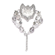 Fox of Clarity ｜ Clear Quartz Protection Bracelet（8-12mm） - MOONQUIET