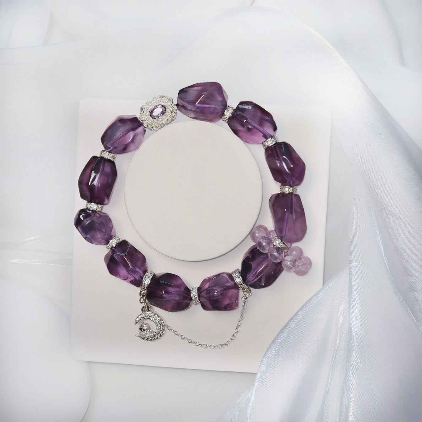 Faceted Amethyst Bracelet｜Clarity & Intuition (11.9mm)