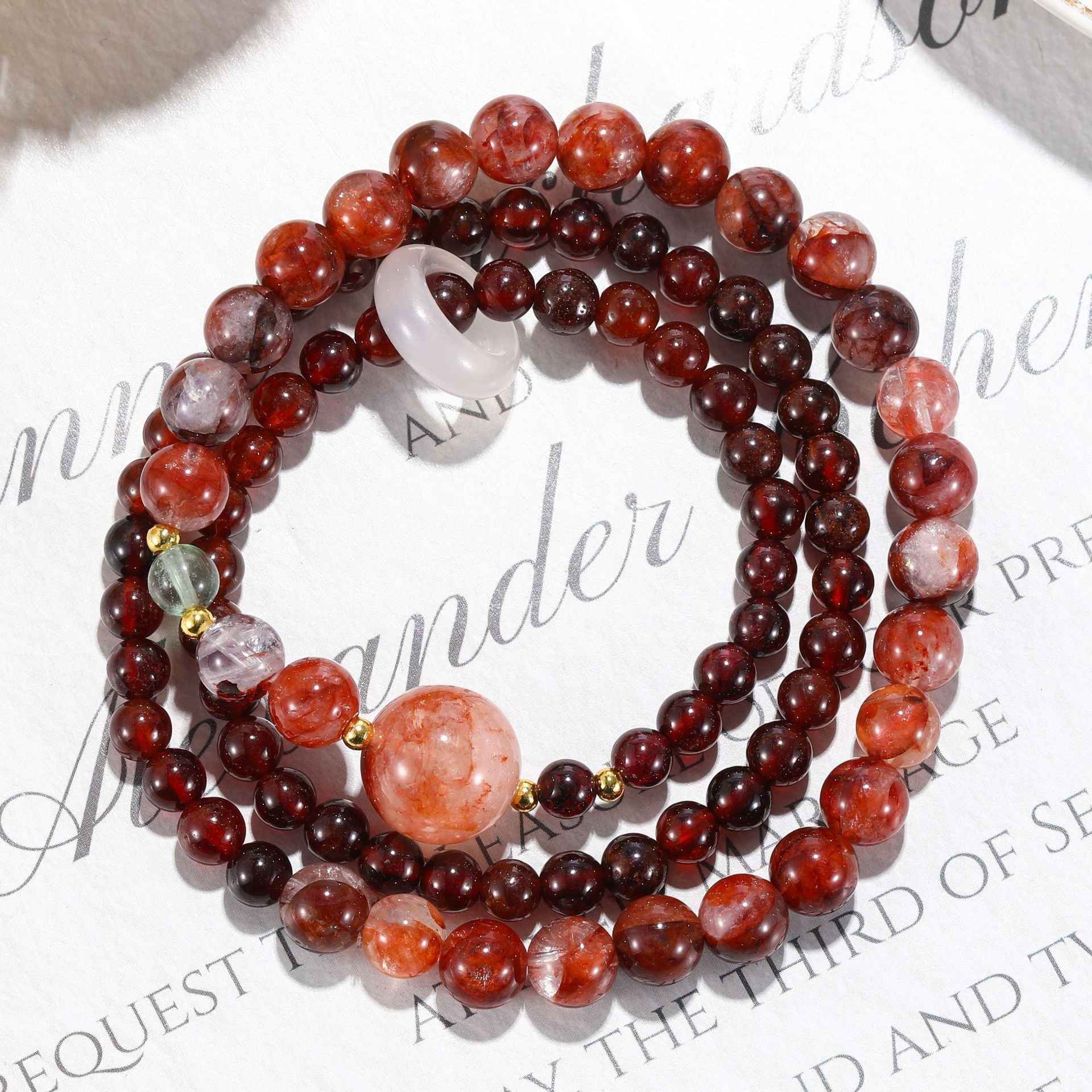 Attract Wealth& Awaken Fire|Multi-Layer Crystal Energy Bracelet(14+7mm)