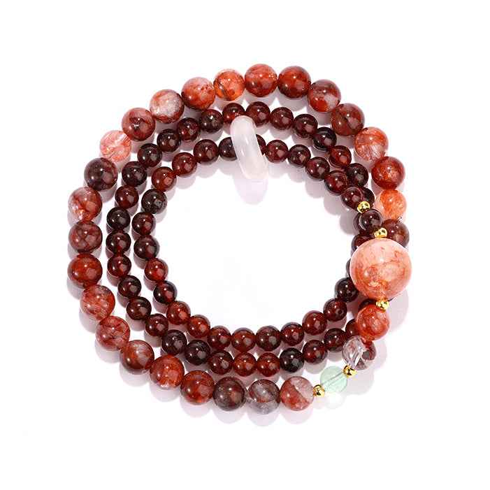 Attract Wealth& Awaken Fire|Multi-Layer Crystal Energy Bracelet(14+7mm)