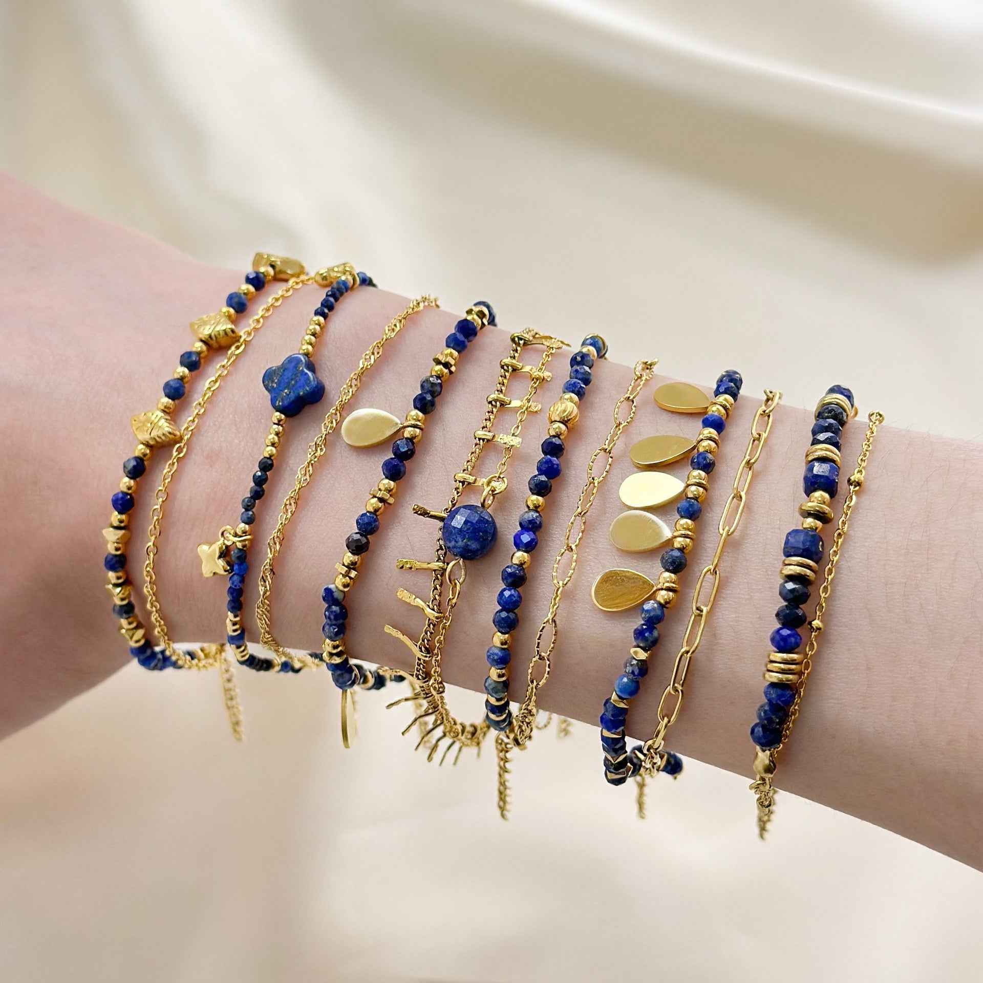 Wisdom in Blue ｜ Lapis Lazuli Bracelet for Intuition & Clarity（Adjustable）