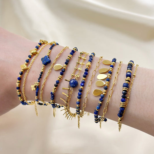 Wisdom in Blue ｜ Lapis Lazuli Bracelet for Intuition & Clarity（Adjustable）