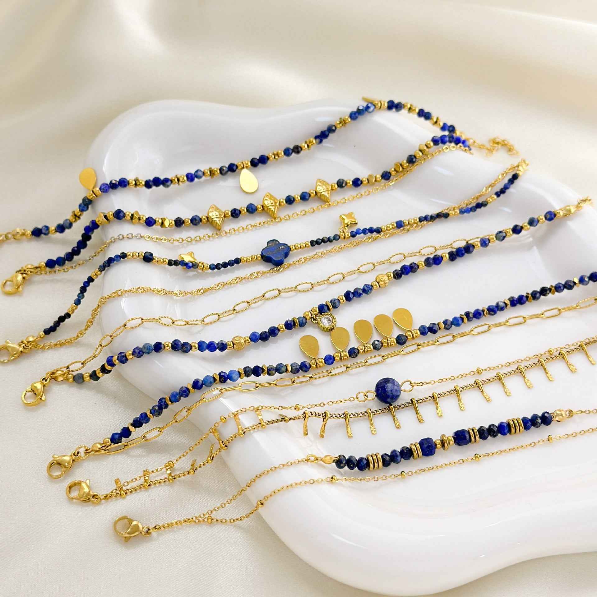 Wisdom in Blue ｜ Lapis Lazuli Bracelet for Intuition & Clarity（Adjustable）