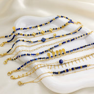 Wisdom in Blue ｜ Lapis Lazuli Bracelet for Intuition & Clarity（Adjustable） - MOONQUIET