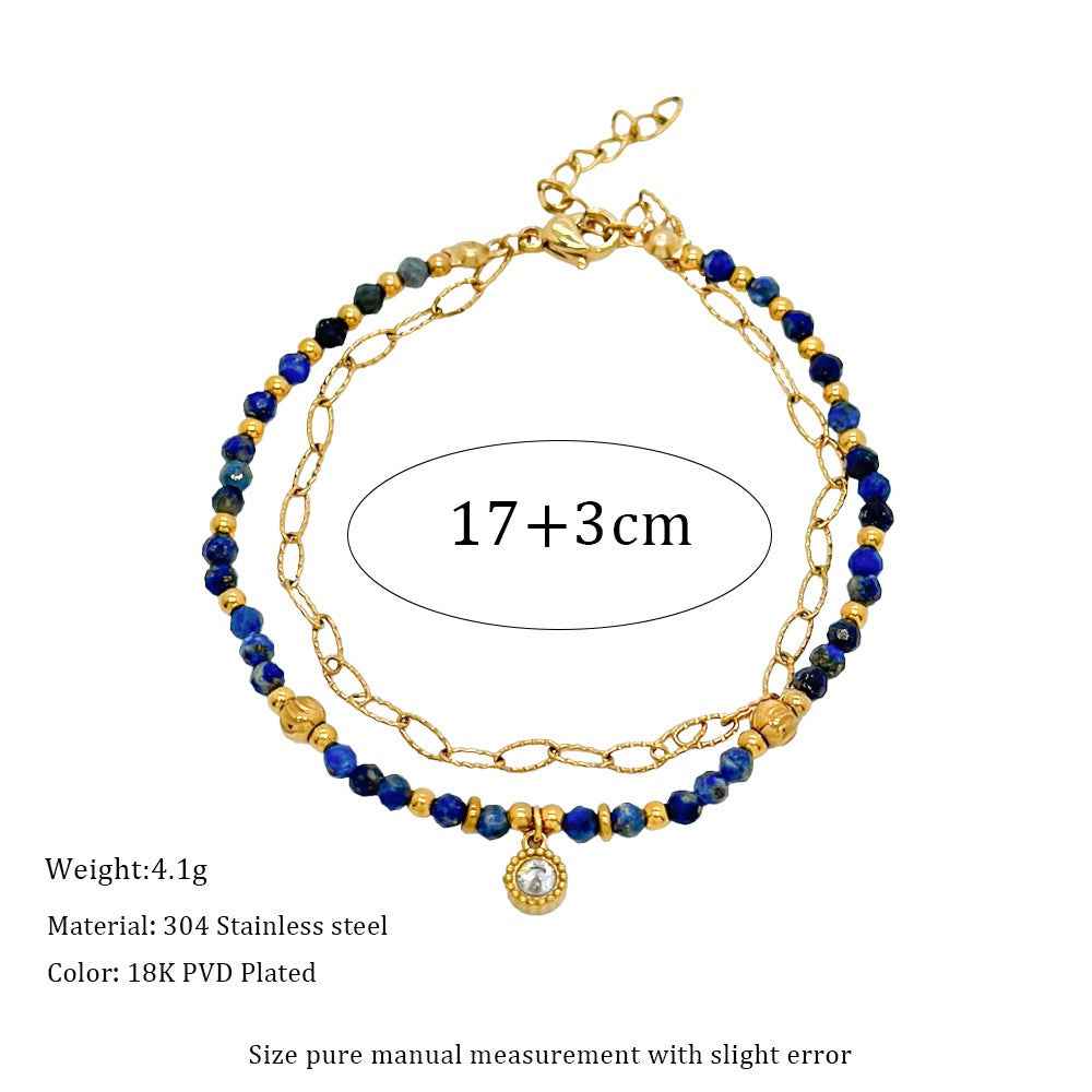Wisdom in Blue ｜ Lapis Lazuli Bracelet for Intuition & Clarity（Adjustable）