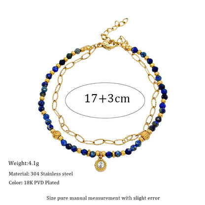 Wisdom in Blue ｜ Lapis Lazuli Bracelet for Intuition & Clarity（Adjustable）