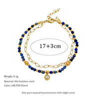 Wisdom in Blue ｜ Lapis Lazuli Bracelet for Intuition & Clarity（Adjustable） - MOONQUIET