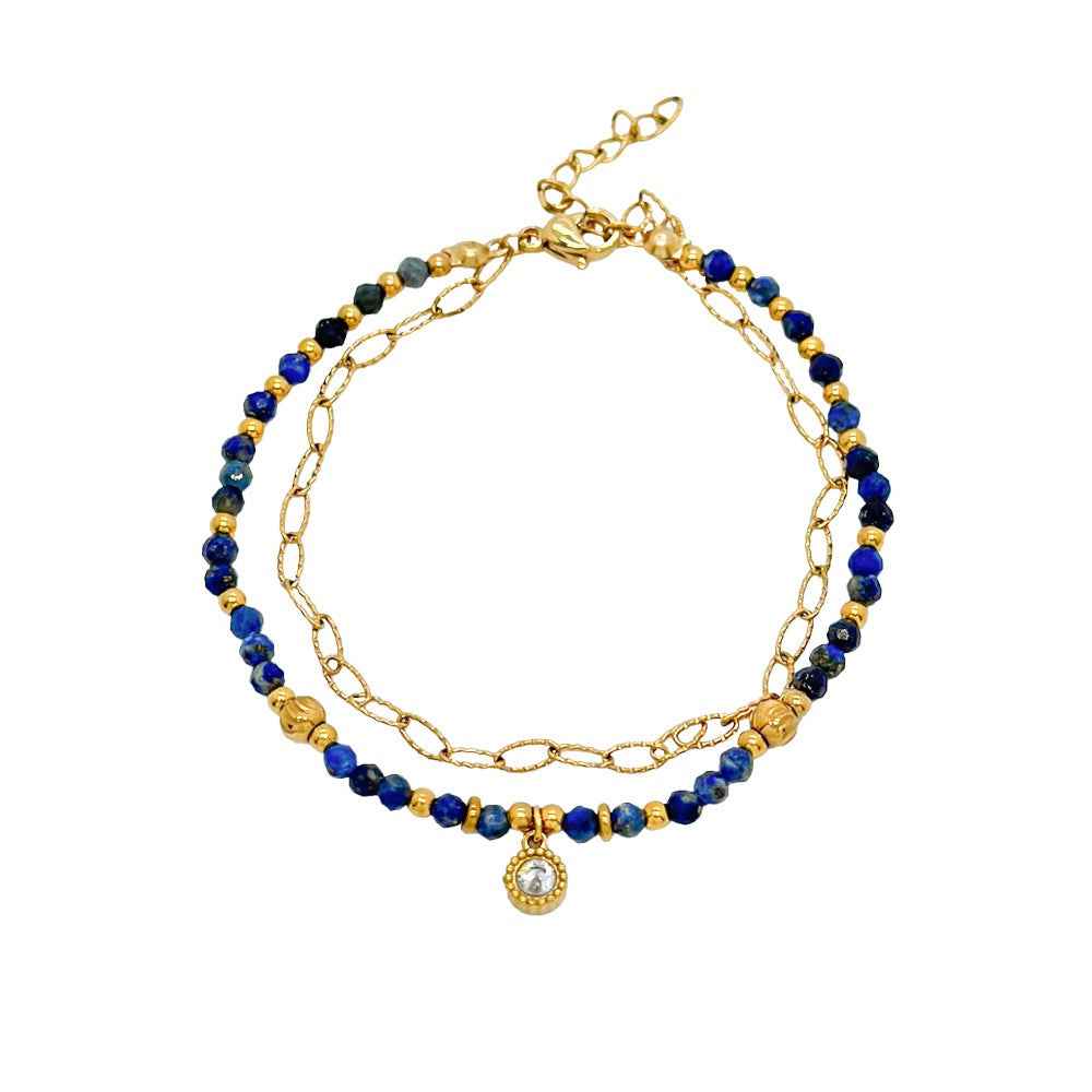 Wisdom in Blue ｜ Lapis Lazuli Bracelet for Intuition & Clarity（Adjustable）