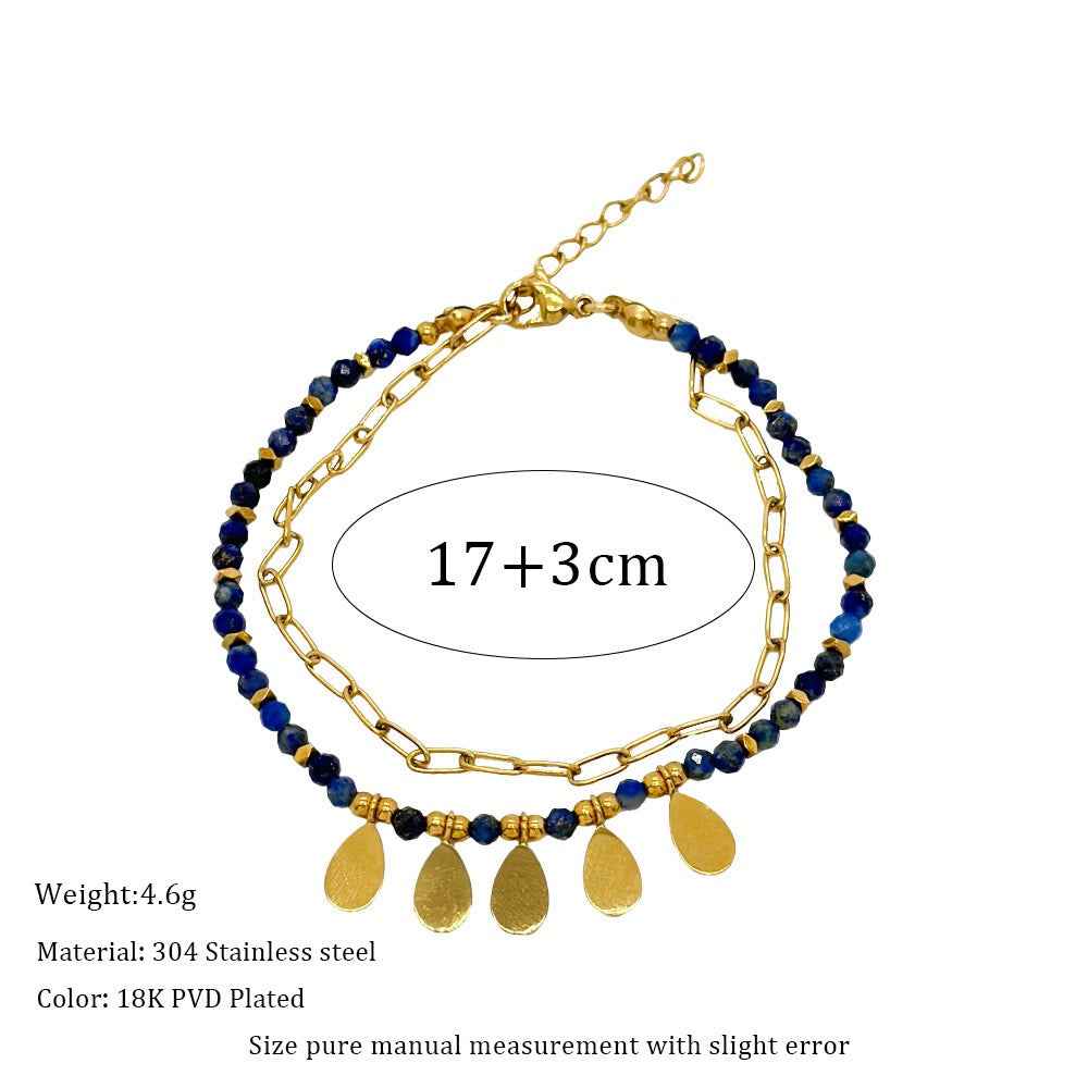 Wisdom in Blue ｜ Lapis Lazuli Bracelet for Intuition & Clarity（Adjustable）