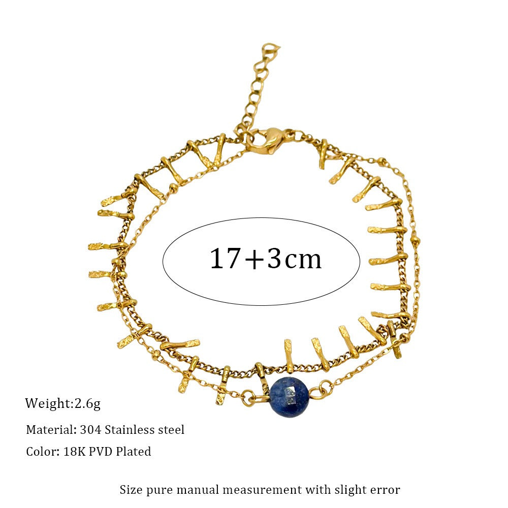 Wisdom in Blue ｜ Lapis Lazuli Bracelet for Intuition & Clarity（Adjustable）