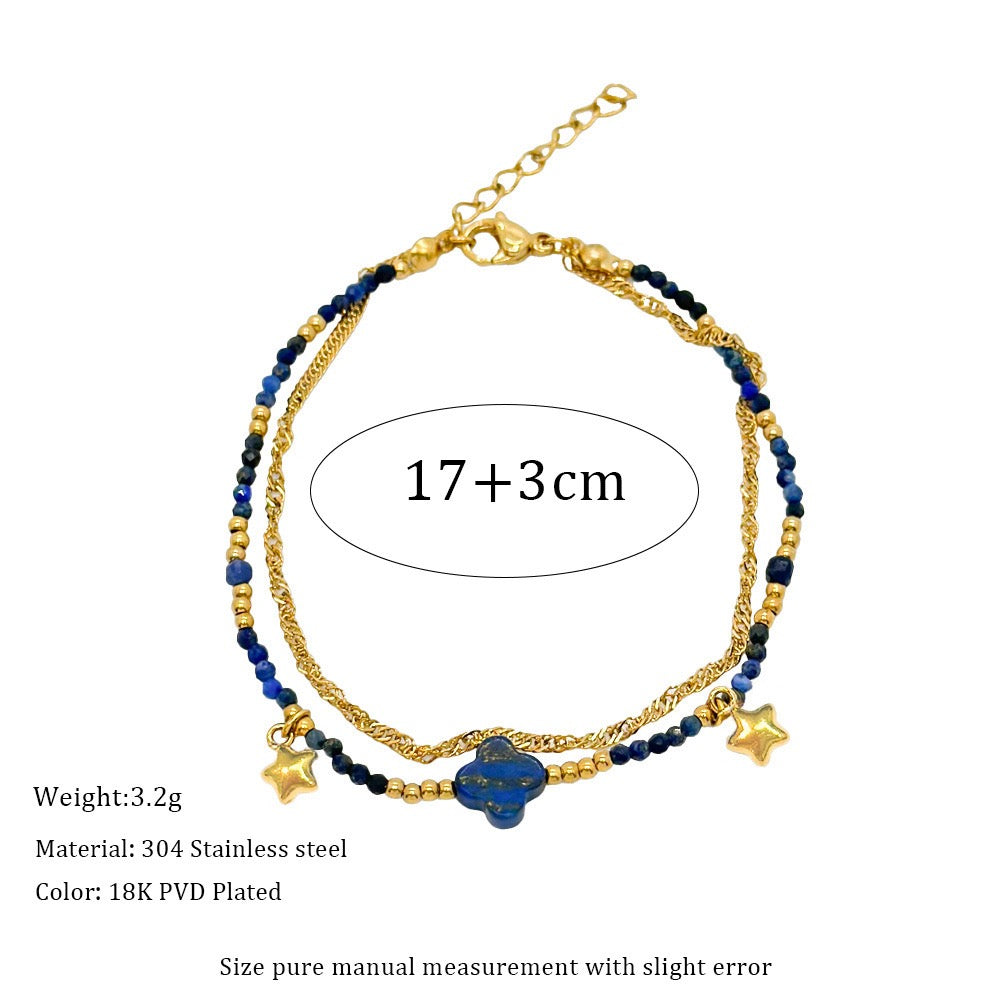 Wisdom in Blue ｜ Lapis Lazuli Bracelet for Intuition & Clarity（Adjustable）