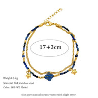 Wisdom in Blue ｜ Lapis Lazuli Bracelet for Intuition & Clarity（Adjustable） - MOONQUIET