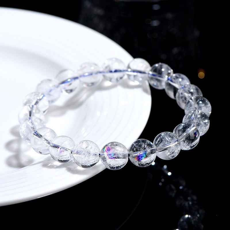 White Azeztulite Crystal Bracelet – Spiritual Growth（8-12mm）