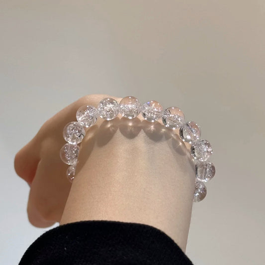 White Azeztulite Crystal Bracelet – Spiritual Growth（8-12mm）