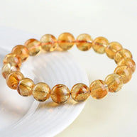 Wealth Energy Crystal | Yellow Elestial Quartz Prosperity & Success (7-12mm) - MOONQUIET