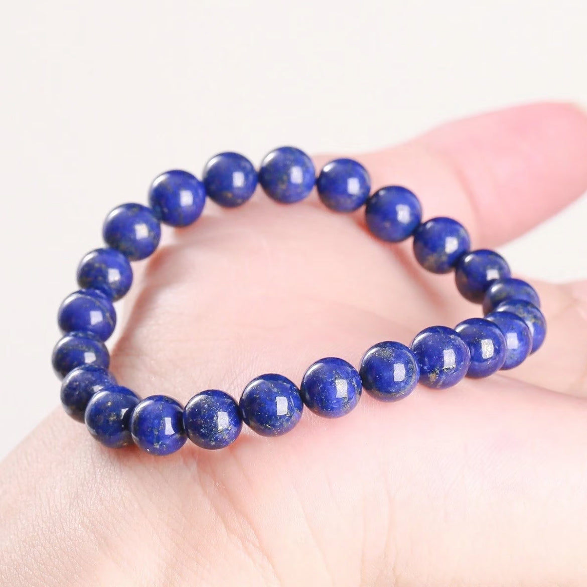 Lapis Lazuli Bracelet – Stone of Wisdom & Truth（8-12mm）