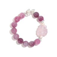 Enchanting Fox |Lepidolite &Rose Quartz Fox Bracelet(12mm) - MOONQUIET