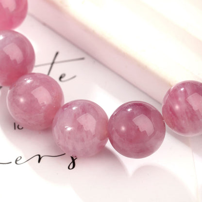 Enchanting Fox |Lepidolite &Rose Quartz Fox Bracelet(12mm)