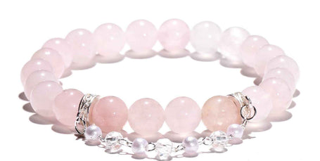Glamour Sparkle ｜Lepidolite Rose Quartz Bracelet（8mm） - MOONQUIET