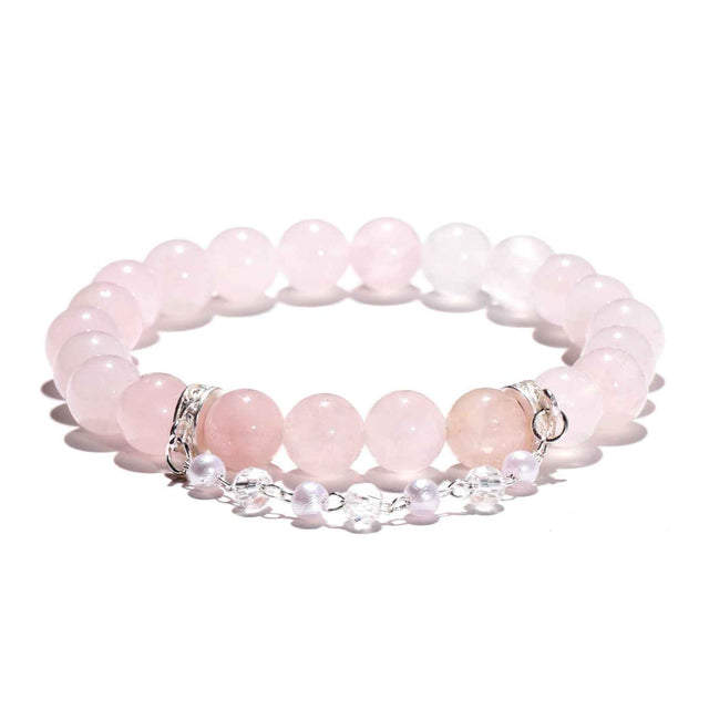 Glamour Sparkle ｜Lepidolite Rose Quartz Bracelet（8mm） - MOONQUIET