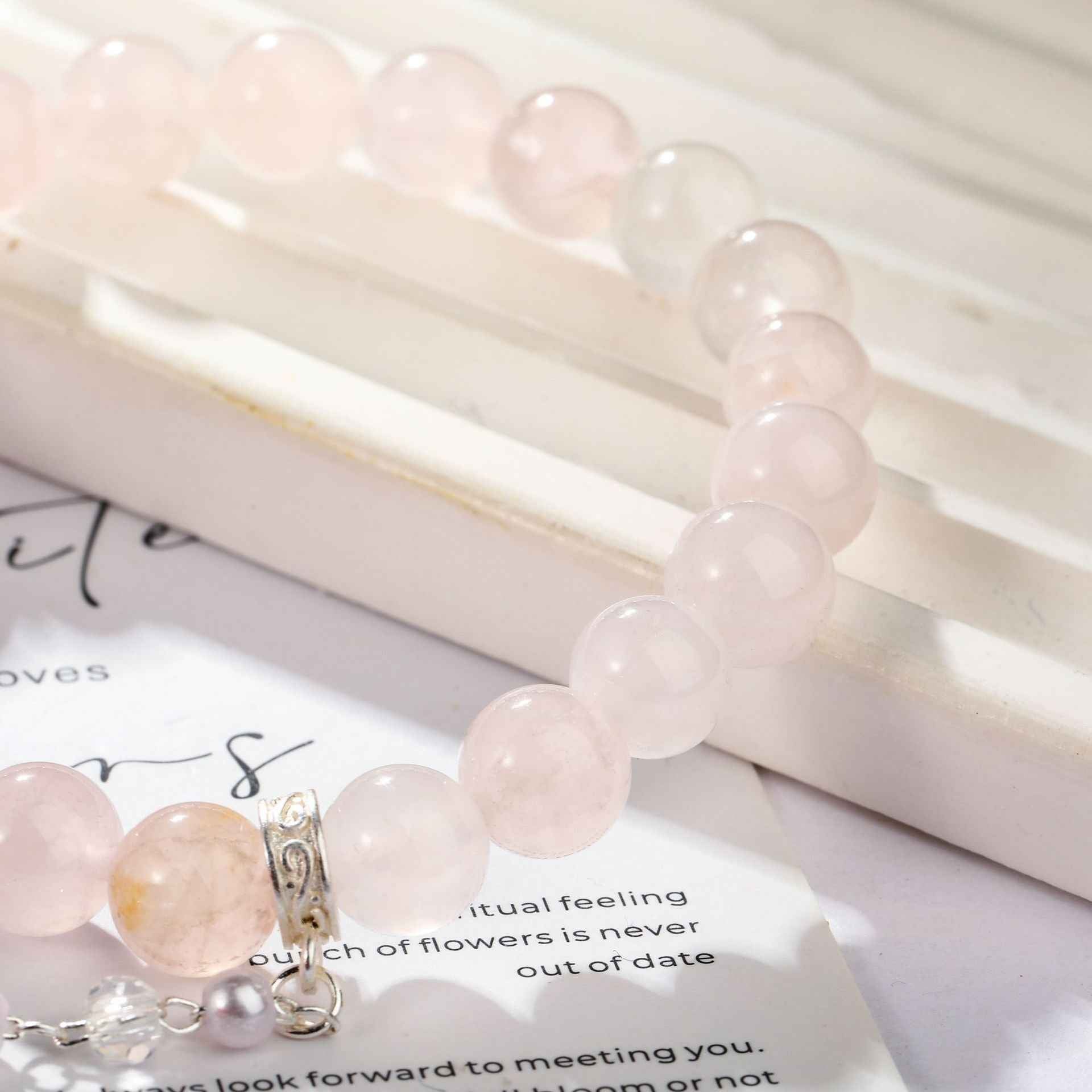 Glamour Sparkle ｜Lepidolite Rose Quartz Bracelet（8mm）