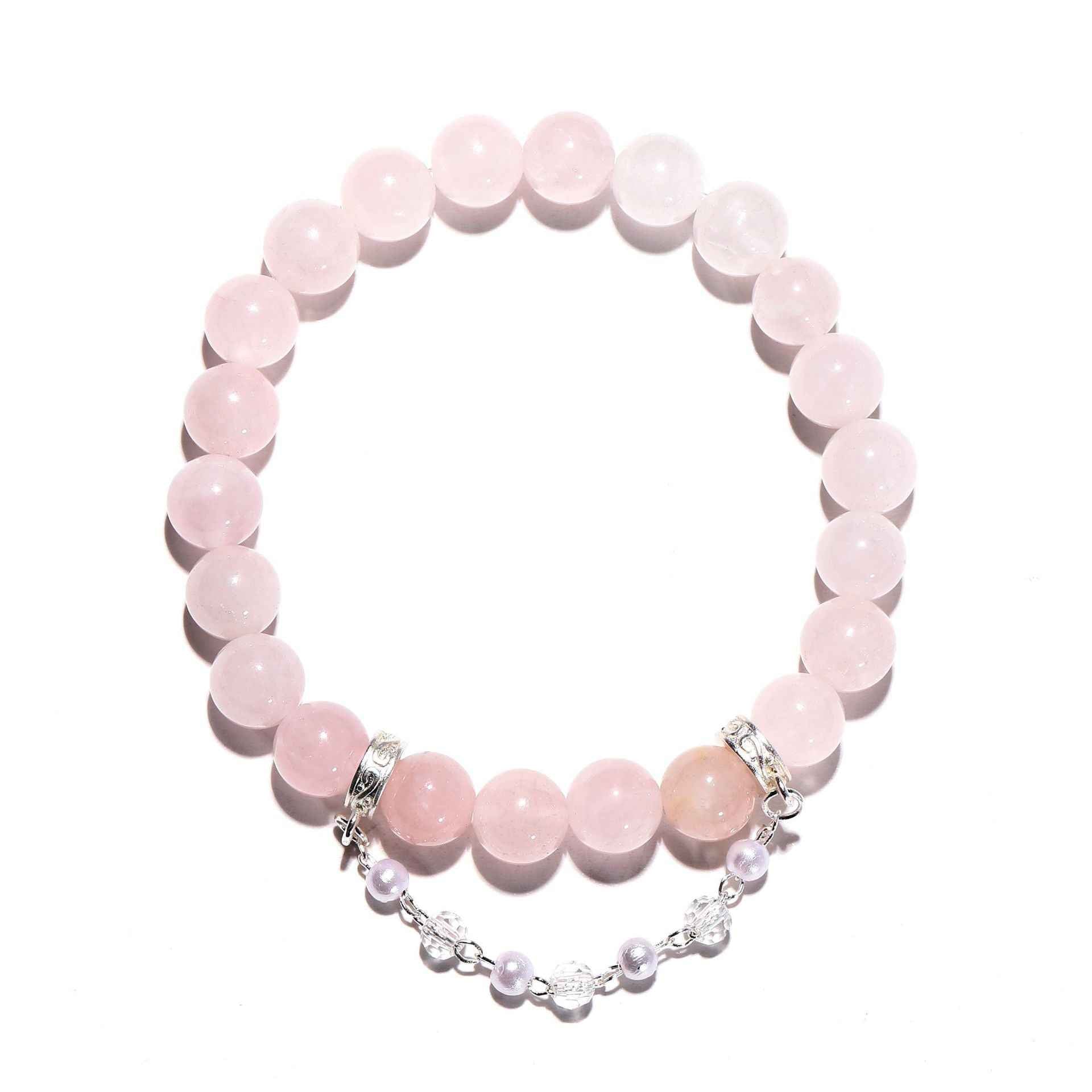 Glamour Sparkle ｜Lepidolite Rose Quartz Bracelet（8mm）