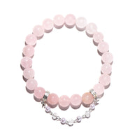 Glamour Sparkle ｜Lepidolite Rose Quartz Bracelet（8mm） - MOONQUIET