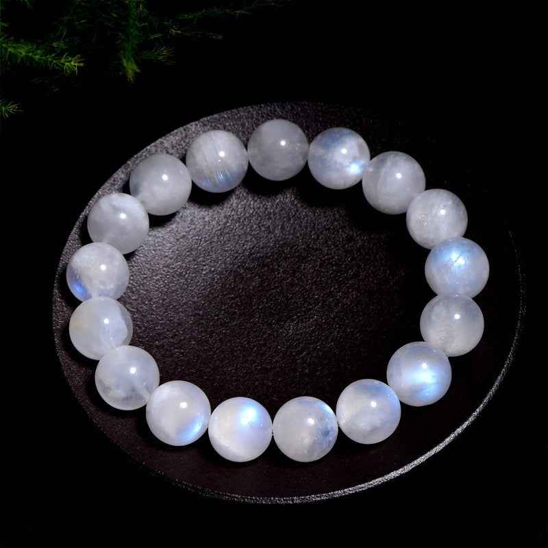 Awaken Your Light ｜Cream-Body Blue Moonstone Bracelet(8-12mm)