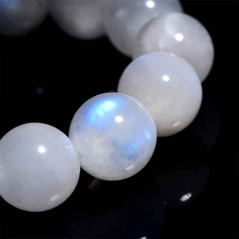 Awaken Your Light ｜Cream-Body Blue Moonstone Bracelet(8-12mm)