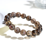 Smoky Azeztulite Bracelet ｜ Grounding & Clarity（8-11mm） - MOONQUIET
