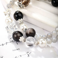Day & Night Shift ｜ Dual-Layer Crystal Bracelet for Grounding & Clarity - MOONQUIET