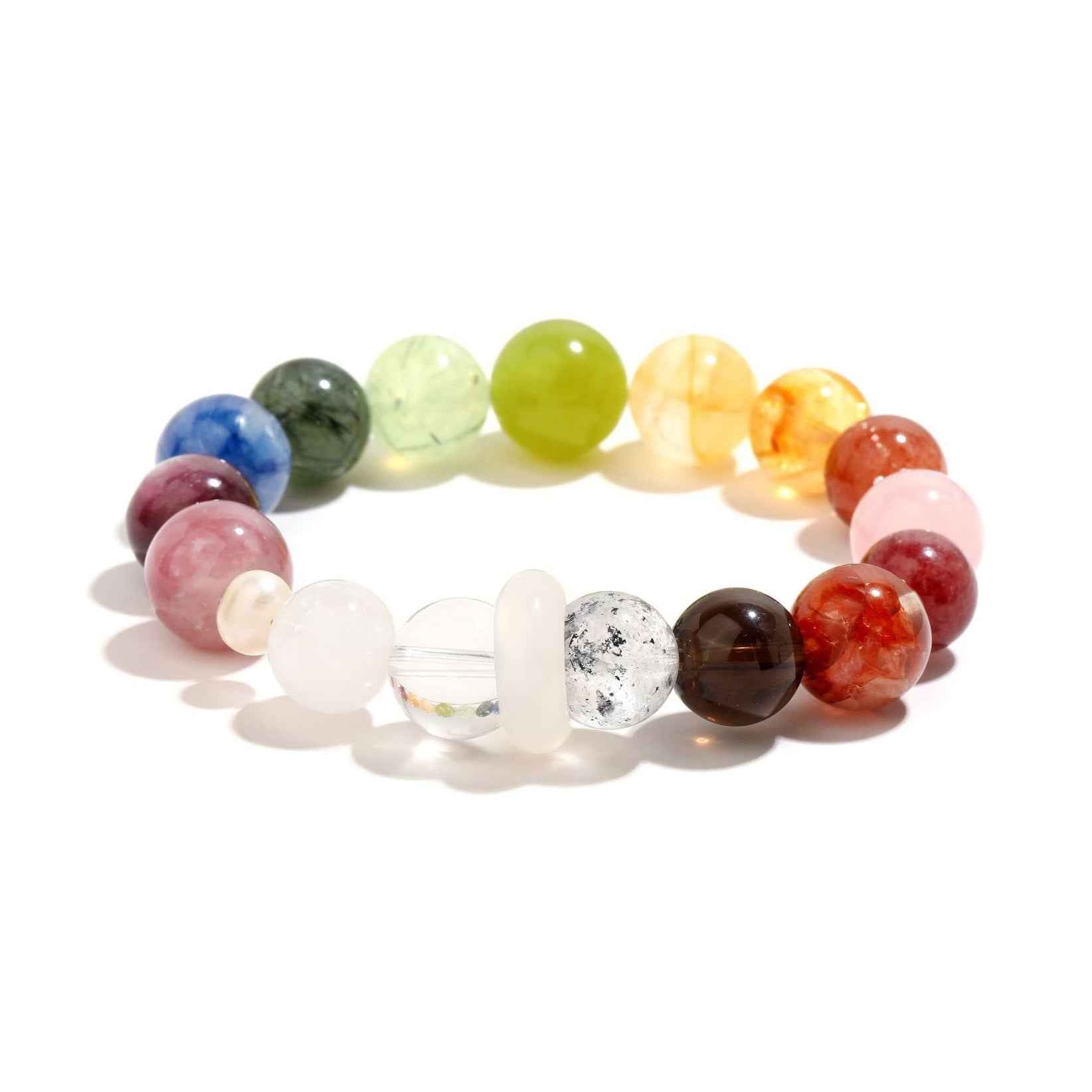 Seven Chakras Crystal Bracelet ｜Energy Flow & Protection（11+12mm）