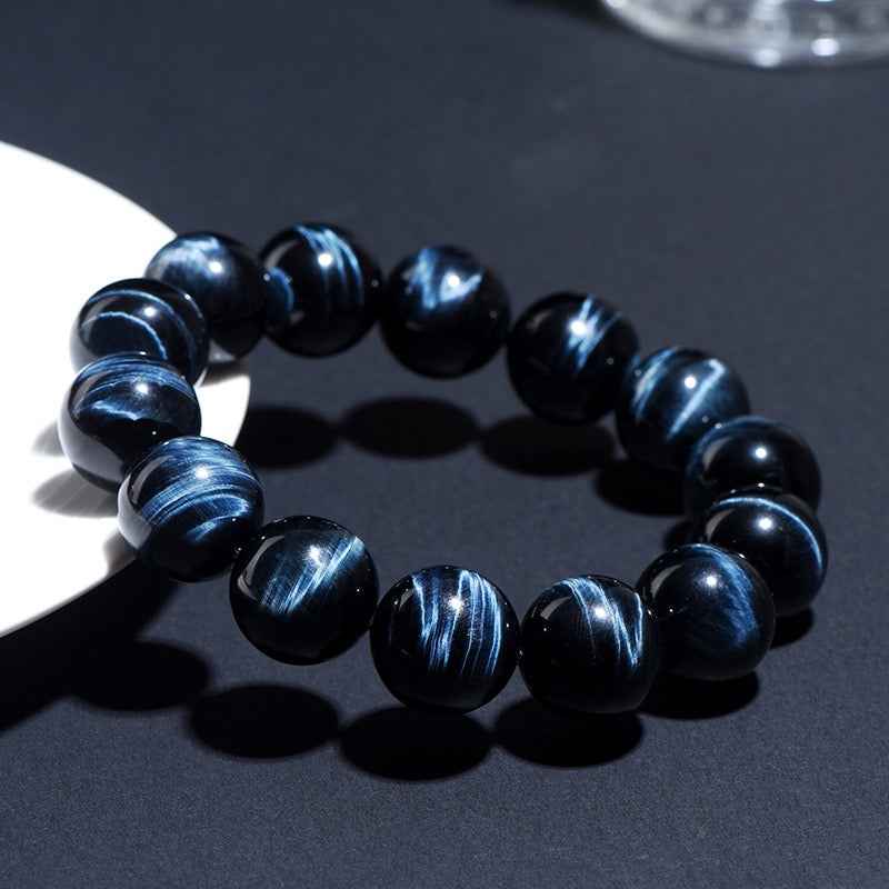 Lightning Blue Tiger’s Eye Bracelet – Protects Wealth, Health & Courage(8-12mm)