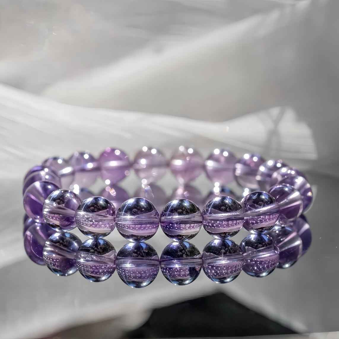 Light Amethyst Bracelet– Gentle Energy for Peace of Mind(7-11mm)