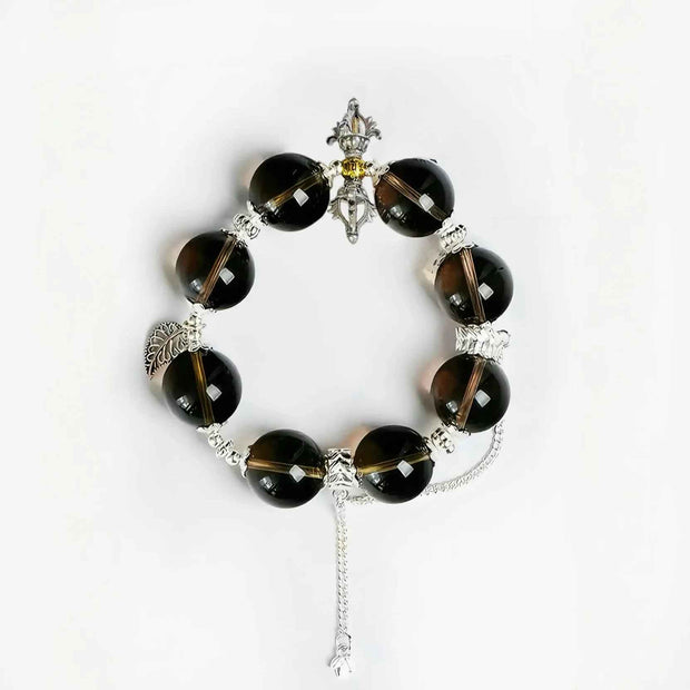 Health Energy Crystal | Smoky Quartz Bracelet Stability & Protection(18mm)