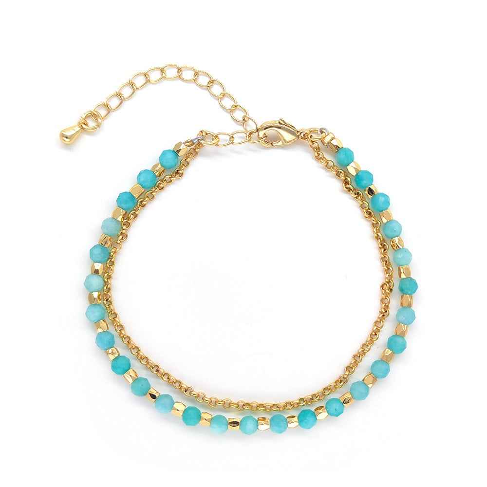 Layered Natural Gemstone Energy Bracelet (Stone Options)