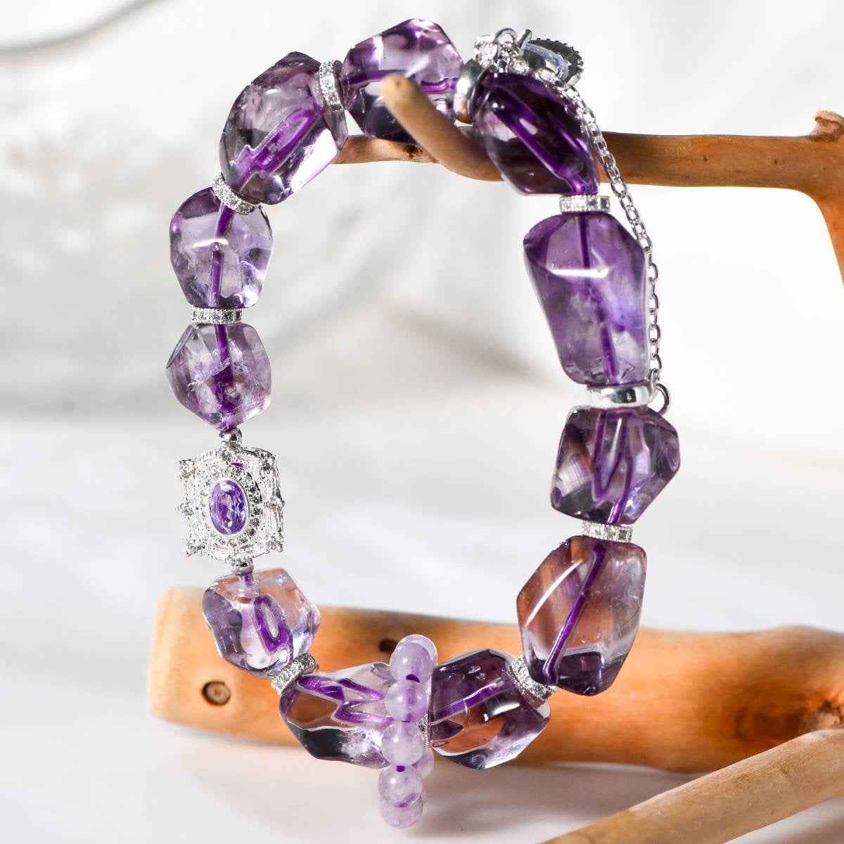 Faceted Amethyst Bracelet｜Clarity & Intuition (11.9mm)