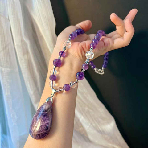 Amethyst Teardrop Necklace | Spiritual Healing & Clarity