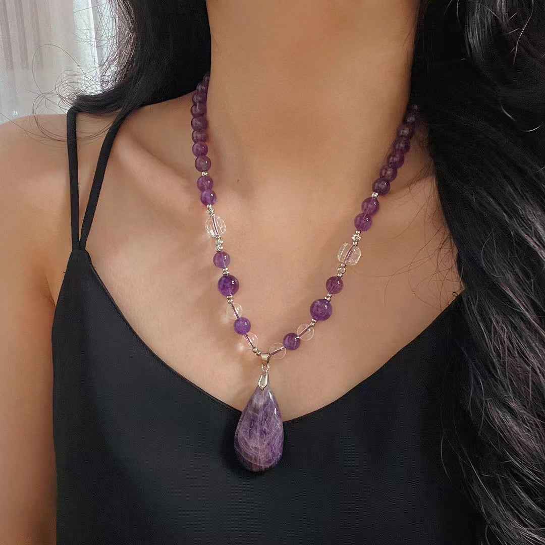 Amethyst Teardrop Necklace | Spiritual Healing & Clarity