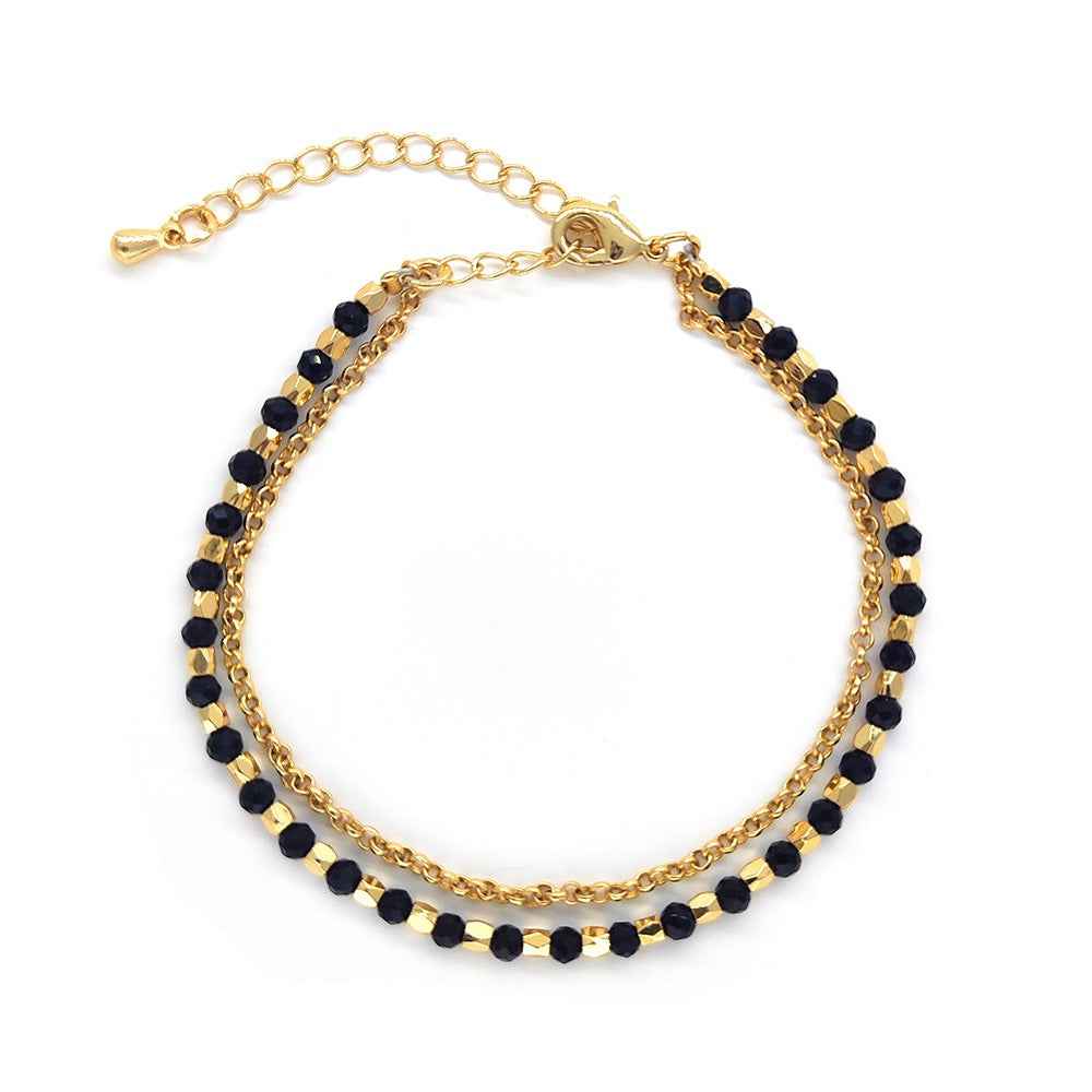 Layered Natural Gemstone Energy Bracelet (Stone Options)