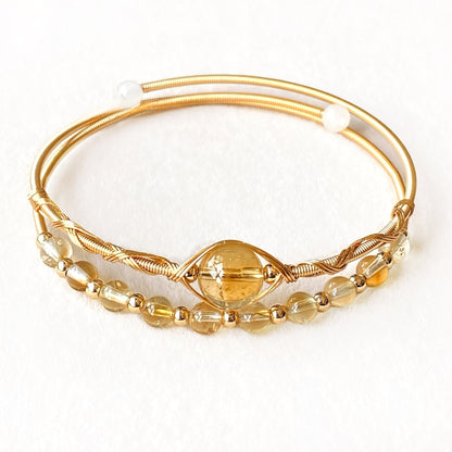 Citrine bangle for confidence, abundance and solar energy
