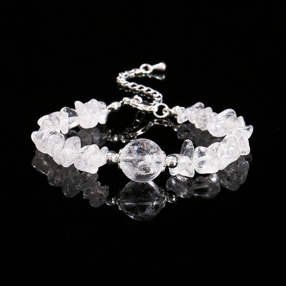 Clear Quartz Chip Bracelet – Amplifies energy, clears negativity, and enhances clarity.