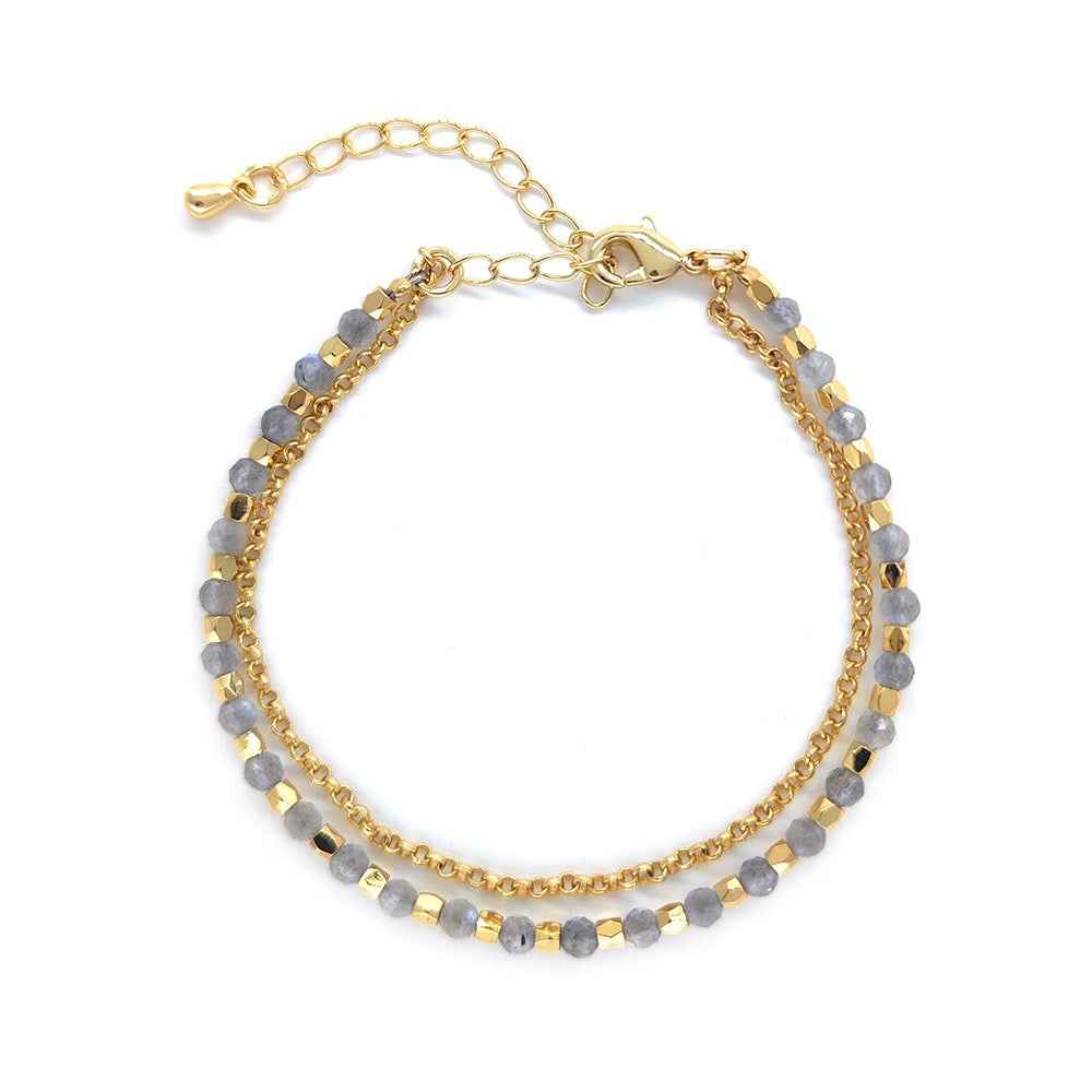 Layered Natural Gemstone Energy Bracelet (Stone Options)