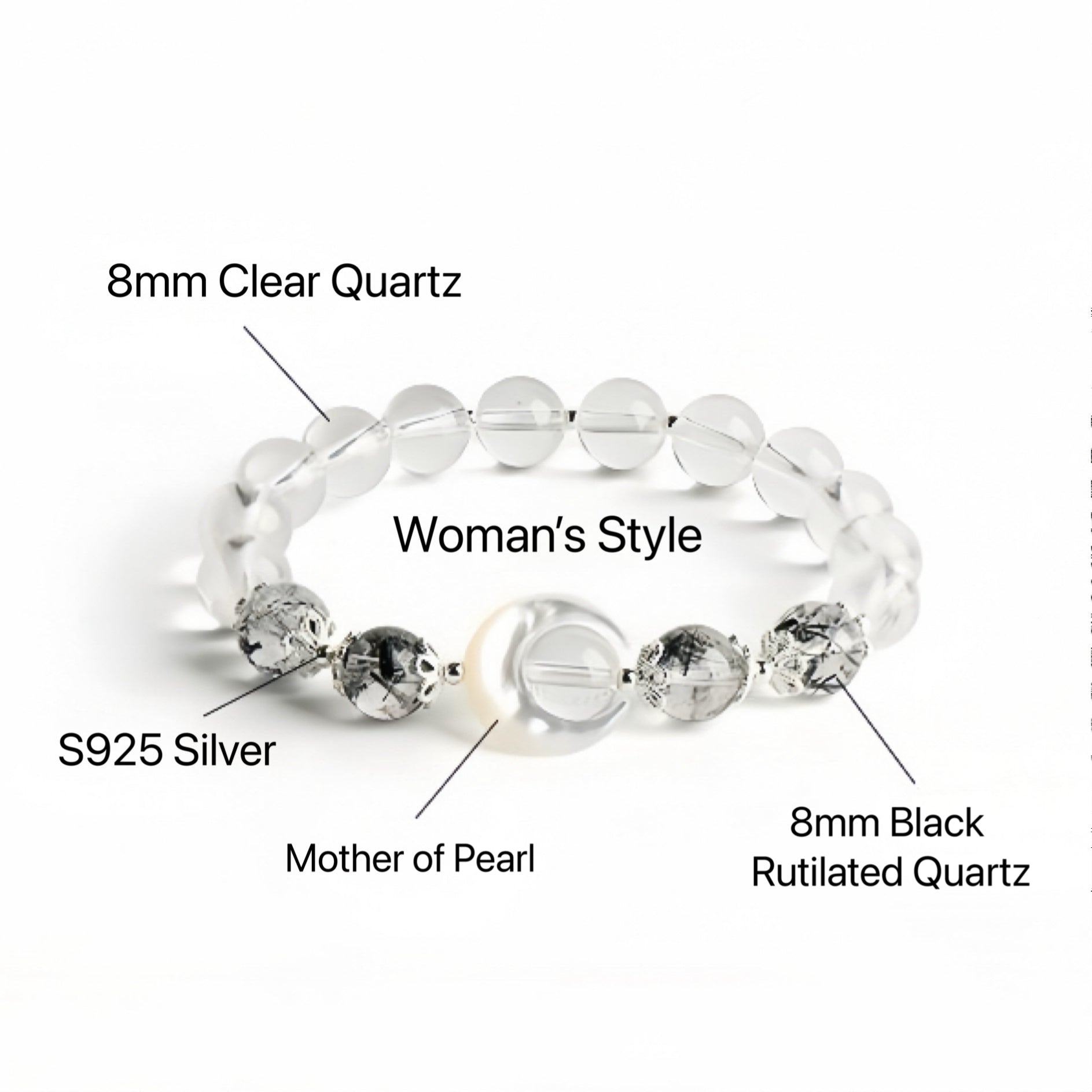 Material breakdown of women's bracelet