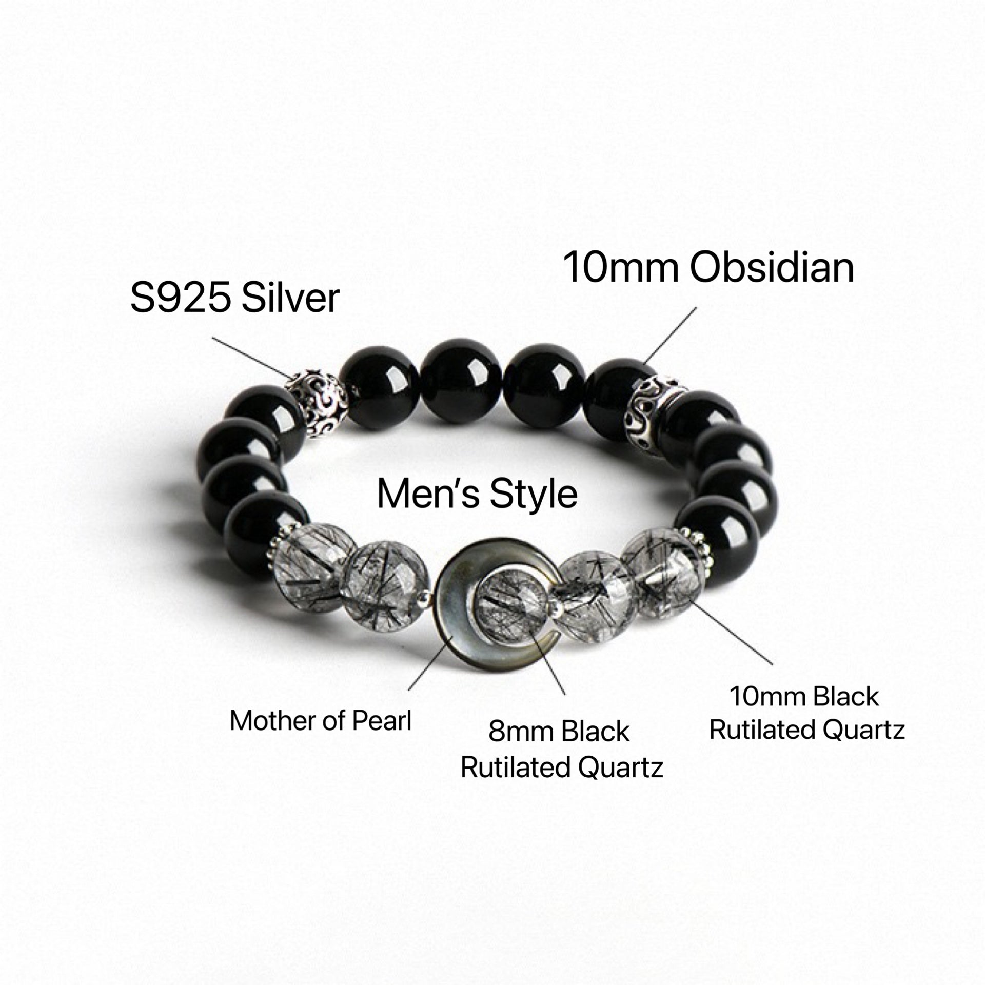 Material breakdown of men's bracelet  